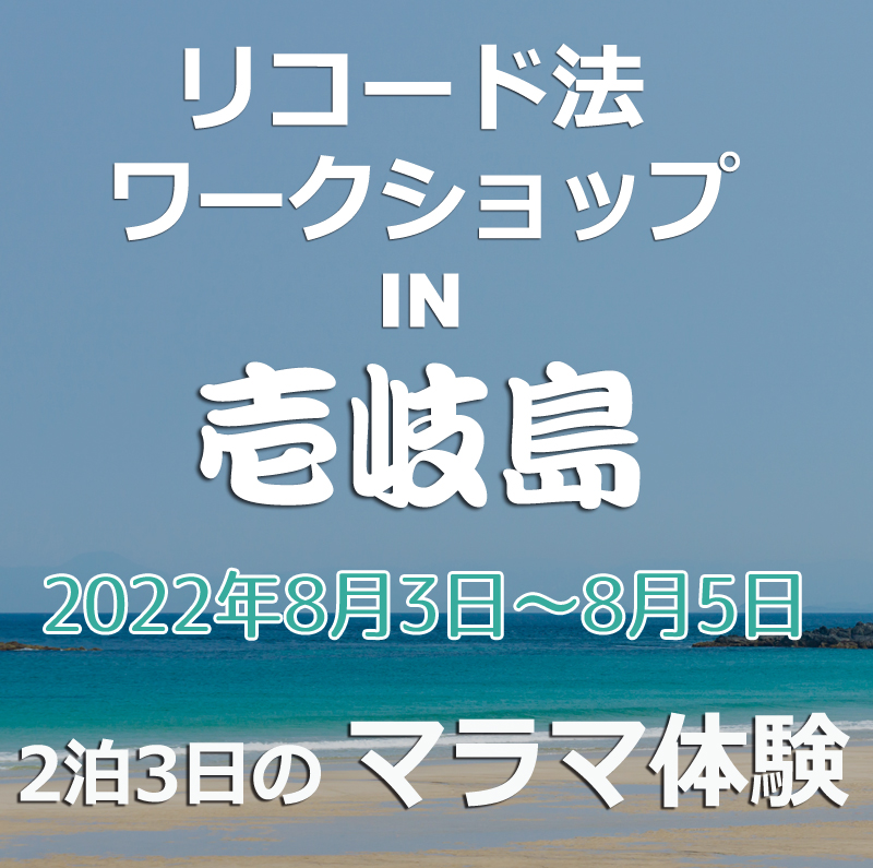 リコード法ワークショップIn 壱岐島を開催します